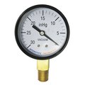 Interstate Pneumatics Vaccum Pressure Gauge 30 HG 2 -1/2 Inch Diameter 1/4 Inch NPT Bottom Mount G2024-030V